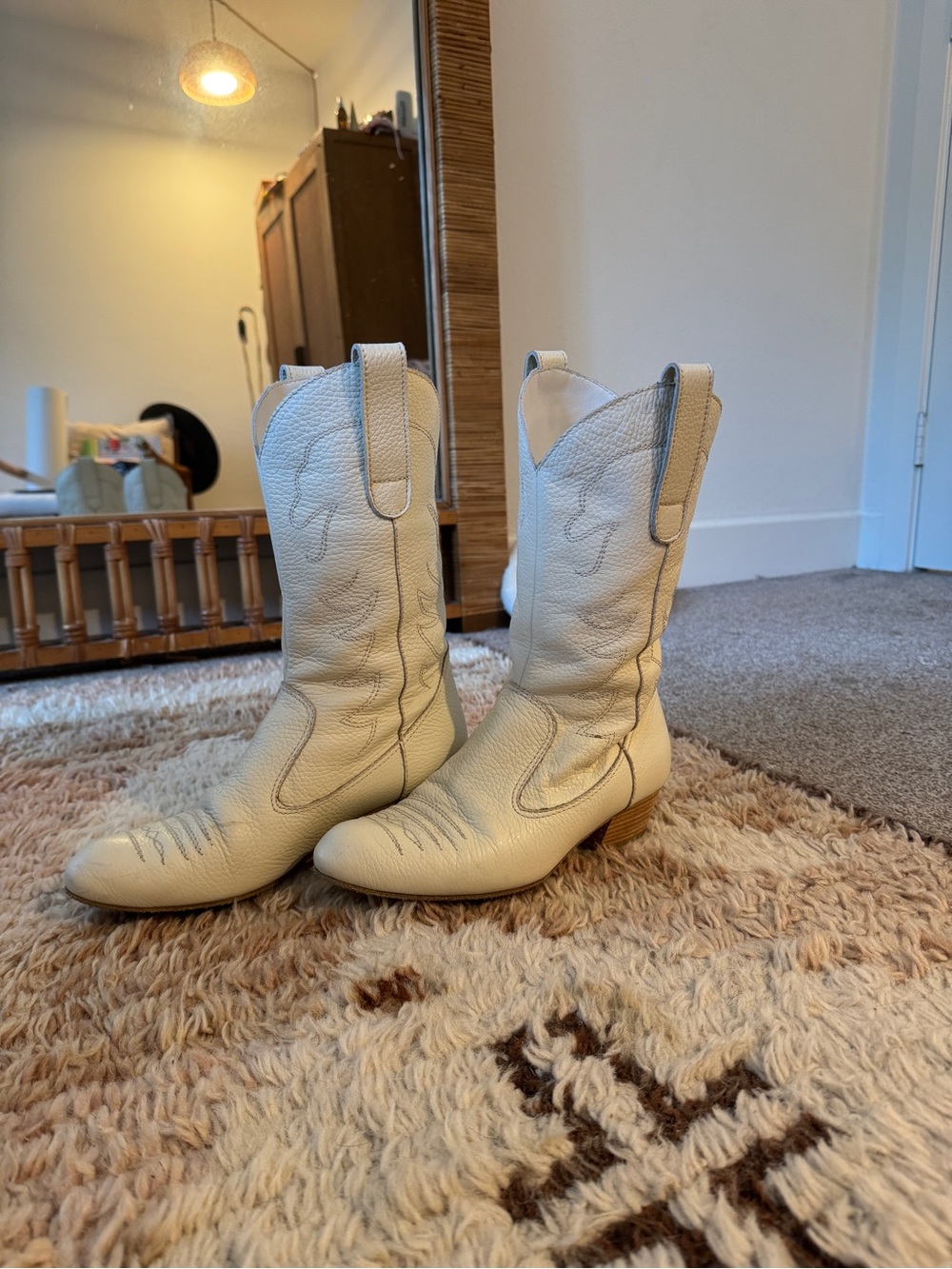 Dance Naturals Western Boots White